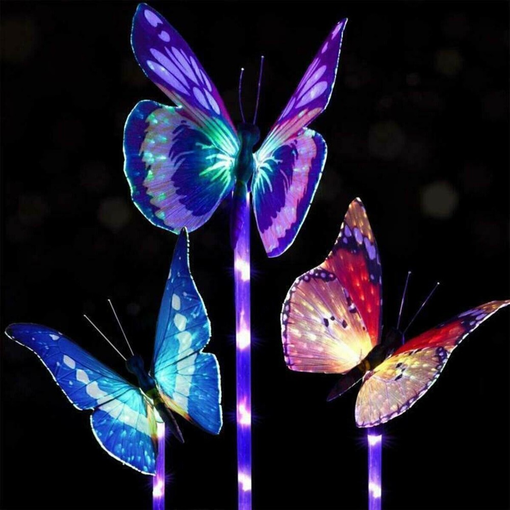 Colorful Solar Butterfly Garden Lights Waterproof Outdoor LED Decor