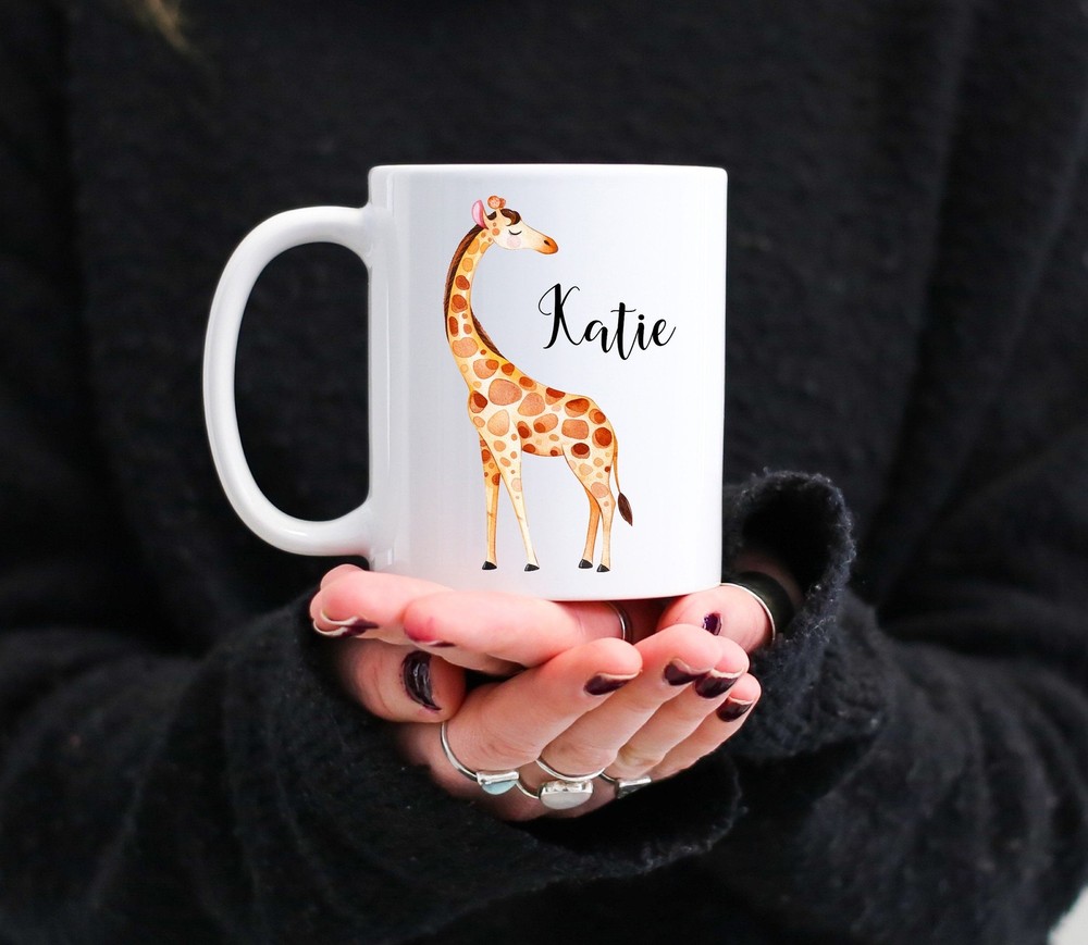 Personalized Giraffe Name Coffee Mug for Giraffe Lovers
