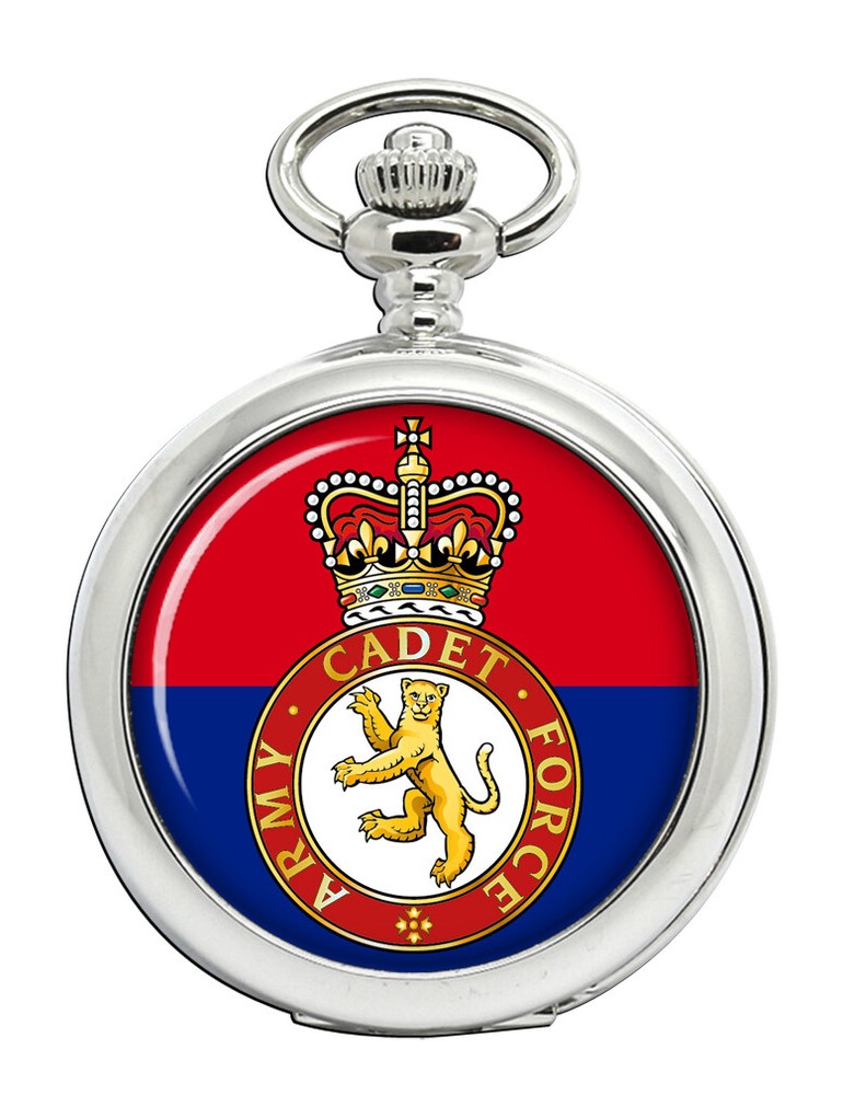 Army Cadets Engraved Military Pocket Watch with Chain