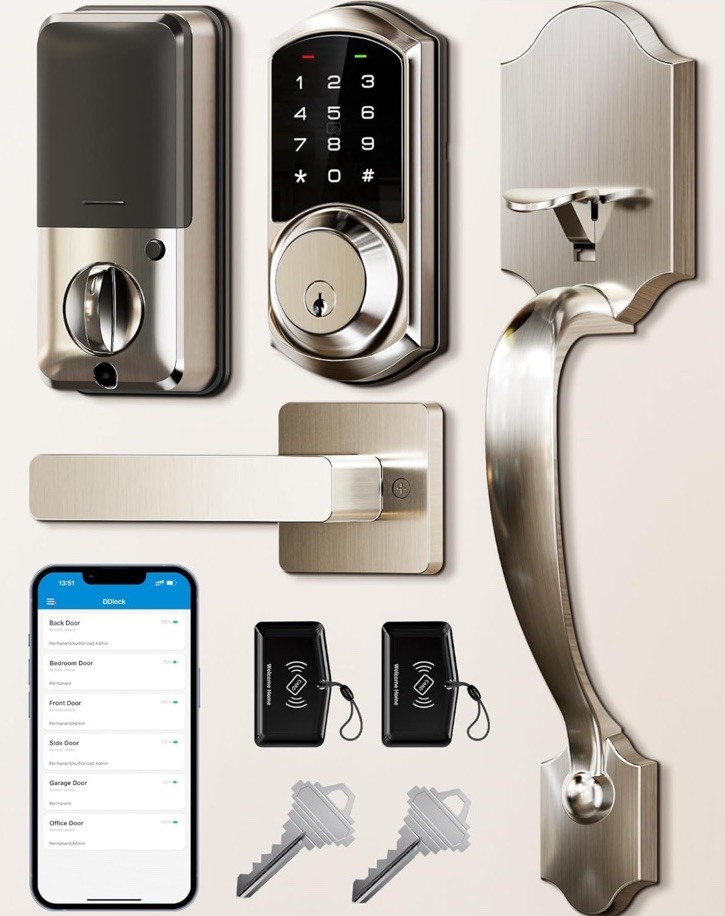 Veise Smart Front Door Lock Set, App Control, Keyless Entry Deadbolt