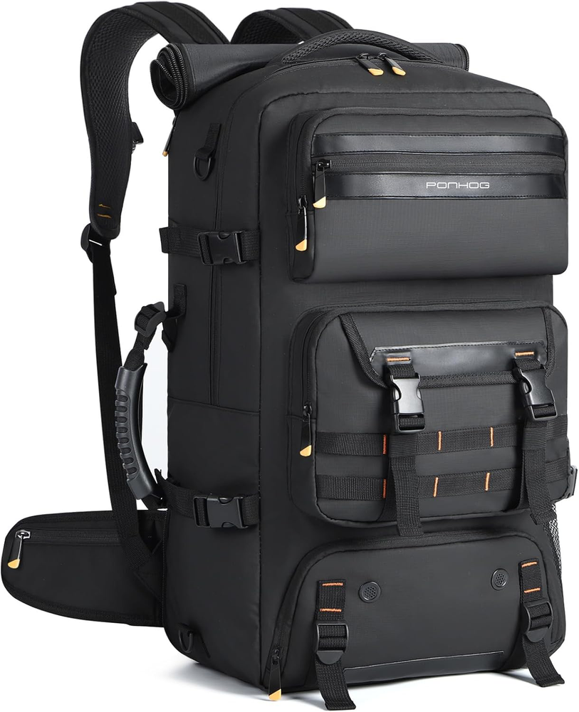 50L Waterproof Tactical Backpack with USB Port & Shoe Compartment for Men