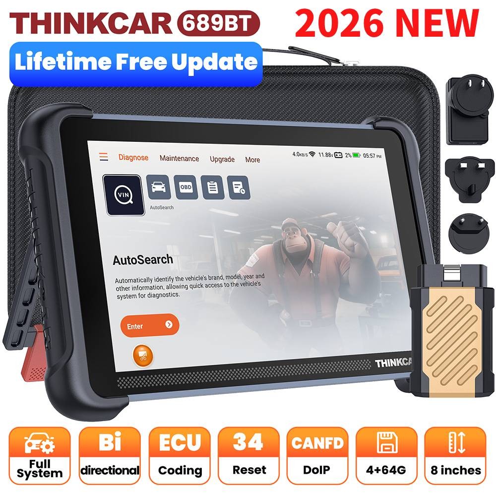 2026 ThinkScan 689BT Car Diagnostic Tool Bidirectional OBD2 Scanner 34+ Services