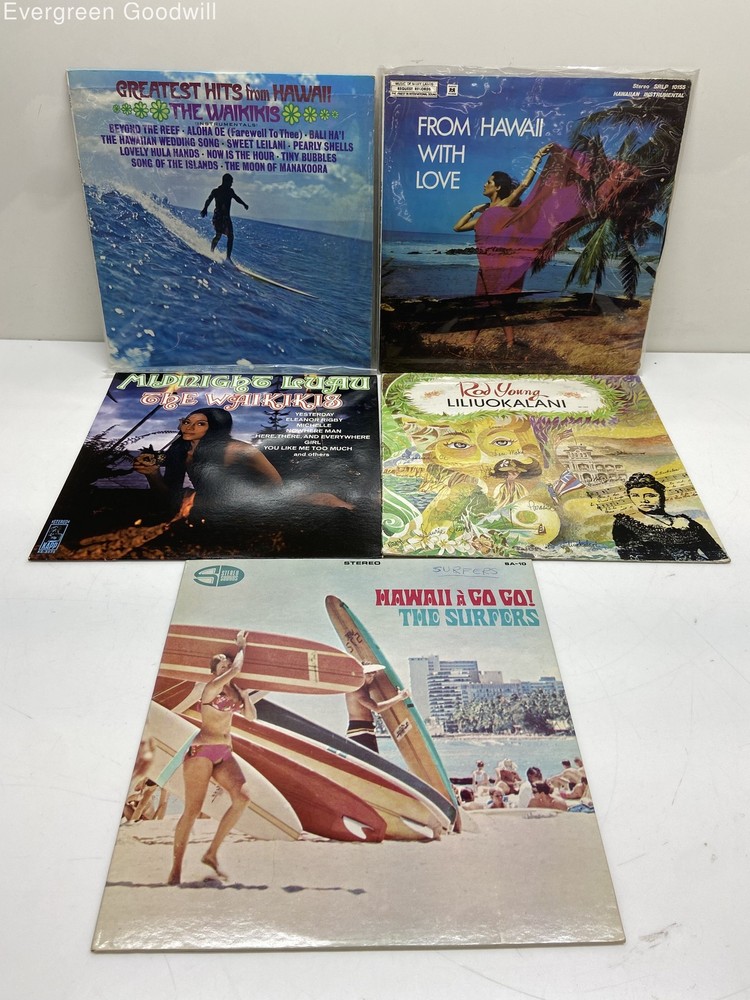 Lot of 5 Mixed Album Vinyl Records Rod Young and Others-Untested