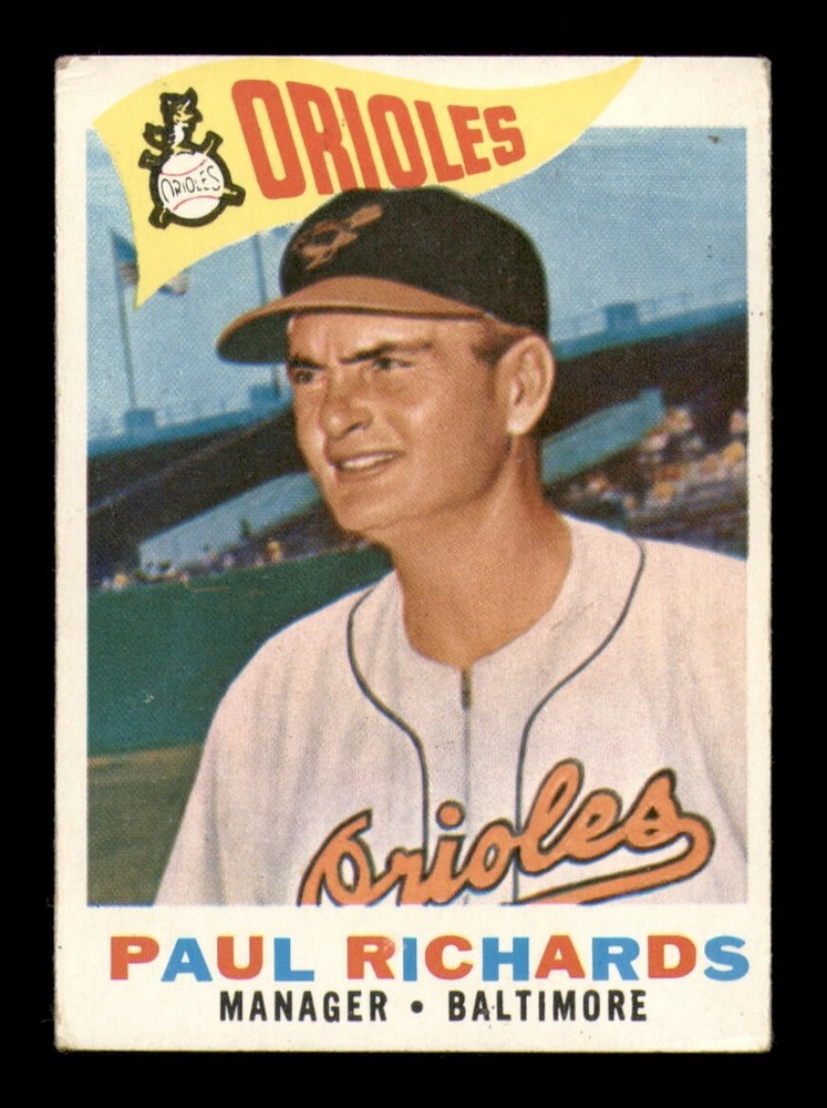 1960 Topps #224 Paul Richards Manager VG Condition OBGcards Vintage Baseball  