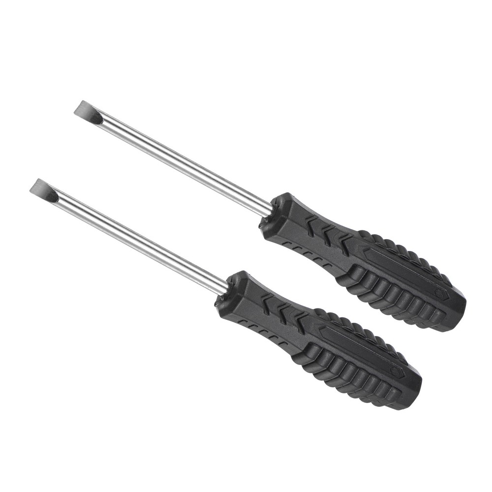 2-Pack 5.0mm Slotted Screwdrivers with Anti-Slip Grip 145mm