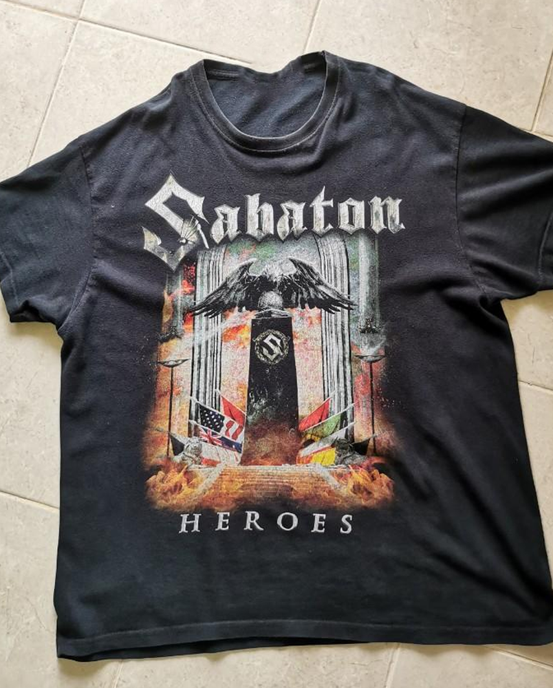 Vintage Sabaton Band Album T-Shirt Black Short Sleeve Sizes S to 5XL Style JJ4921