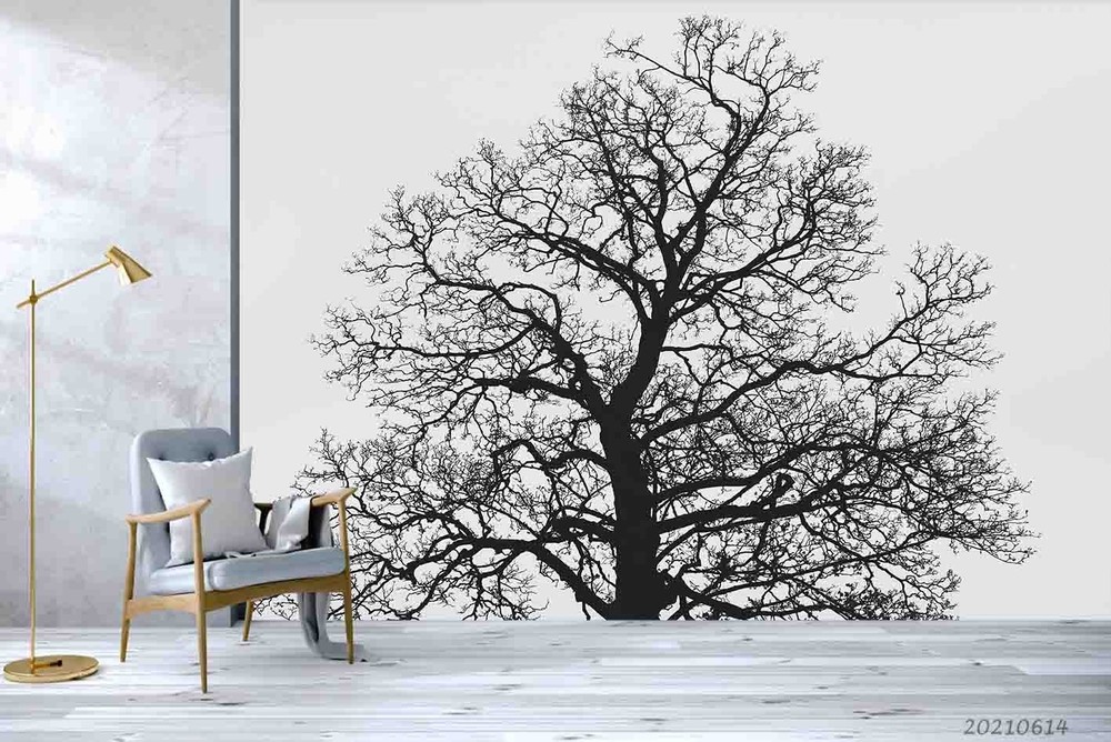 3D Autumn Plant Tree Wall Murals Wallpaper Murals Wall Sticker