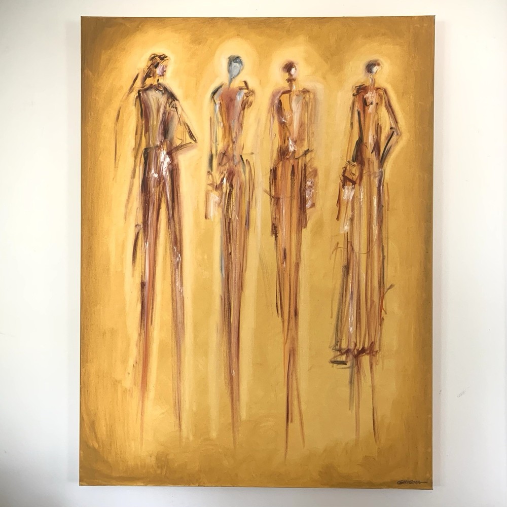 Original Abstract Painting “Les Femmes” Oil on Canvas 48”x 36” By Chip Ghigna