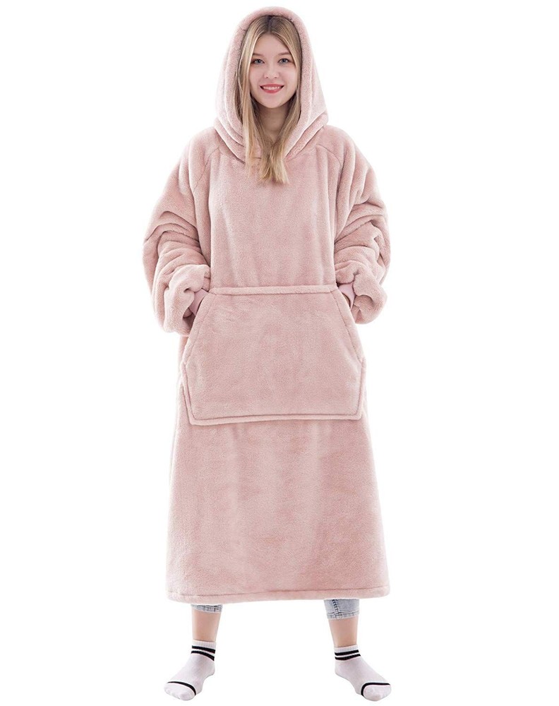 Warm Cozy Wearable Blanket Sweatshirt for Women and Men Gift
