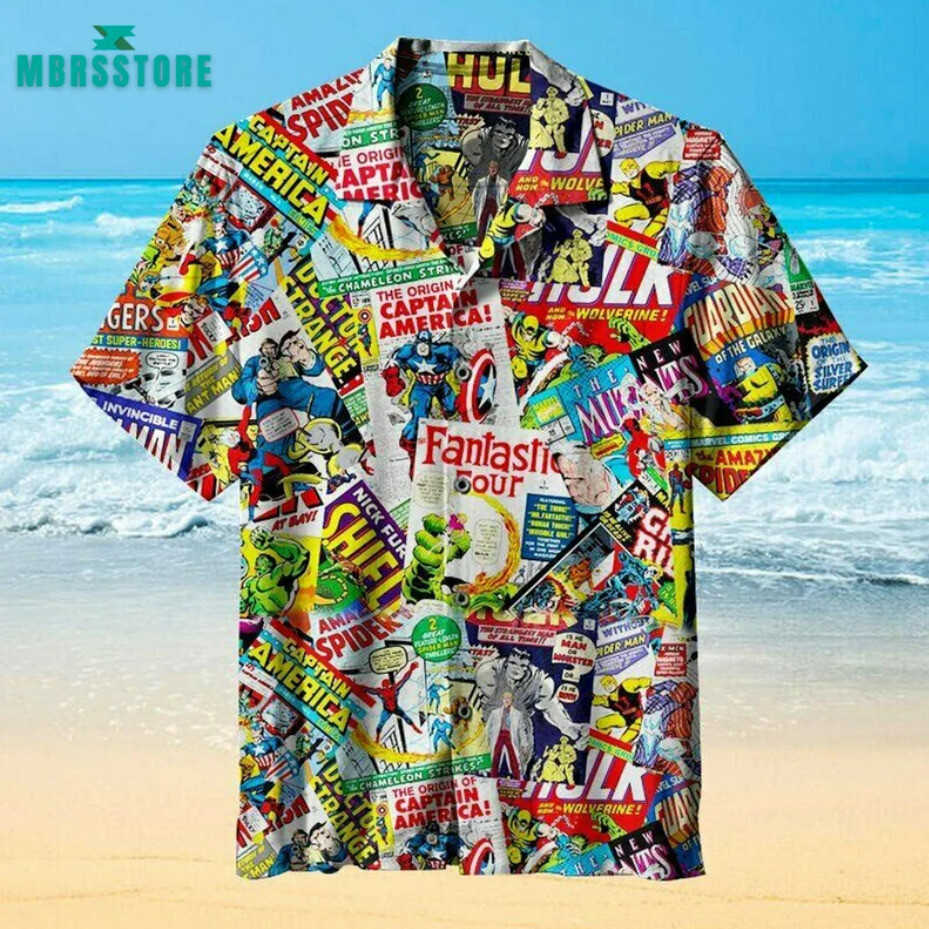 Unisex Superhero Comics 3D Hawaiian Shirt Mother’s Day Gift All Over Print Design