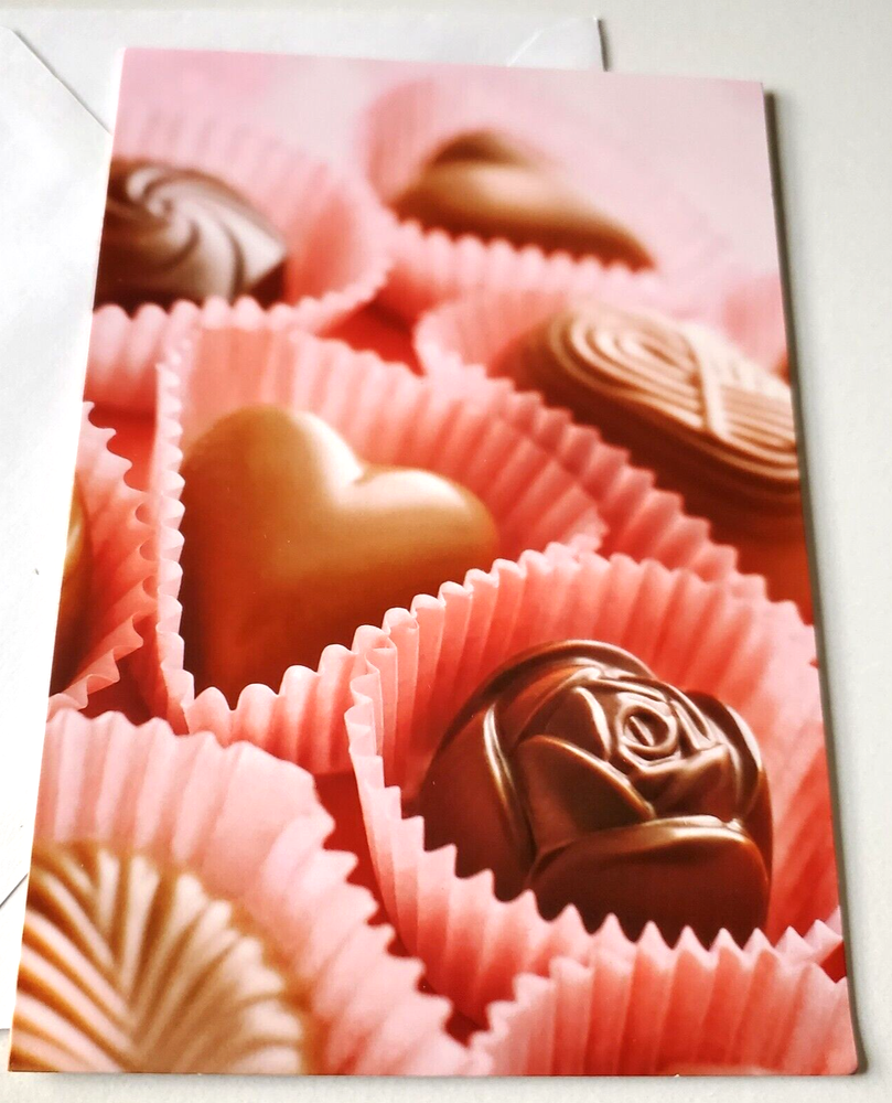 Valentine Card Chocolate Candies Hallmark Enjoy to Your Heart's Content