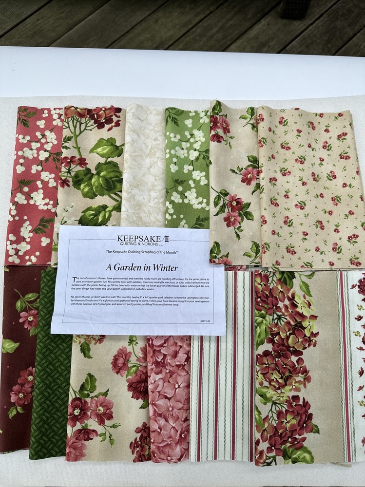 Winter Garden Scrap of the Month Quilt Fabric 3 Yards 9 1/4 x 44