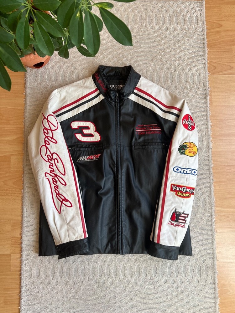Vintage Dale Earnhardt NASCAR Leather Racing Jacket