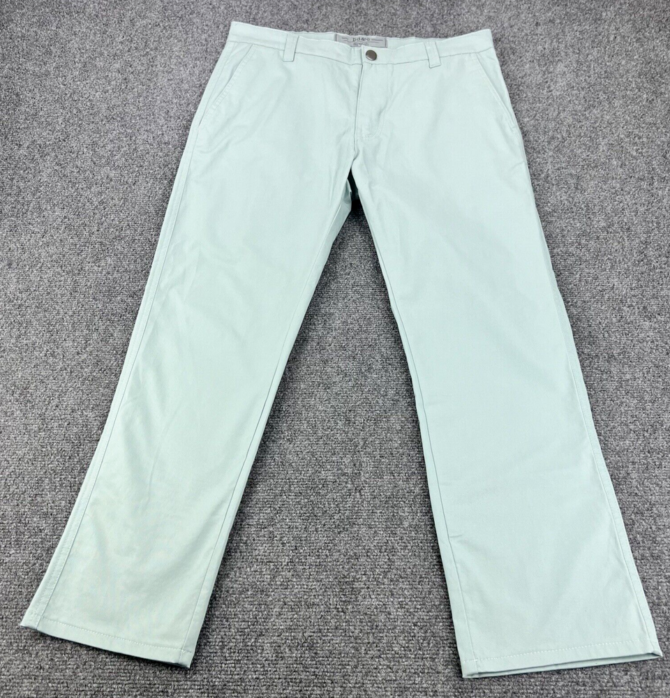 Pd&c Pants Mens 32x30 Green Slim Fit Stretch Khaki 5 Pocket Work Casual