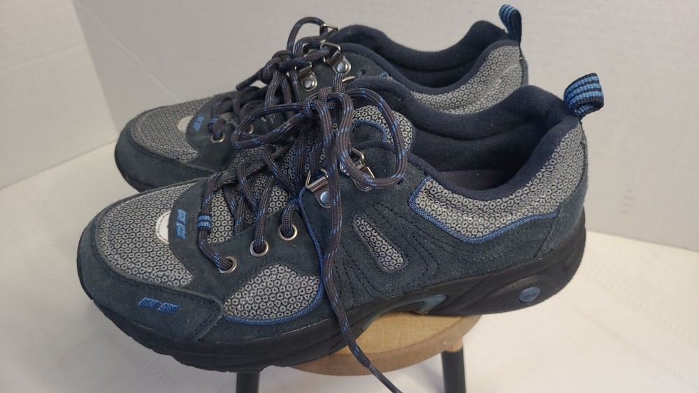 Ryka Hiking Shoes Chalk Womens Size 6.5 Blue Suede Made By Women