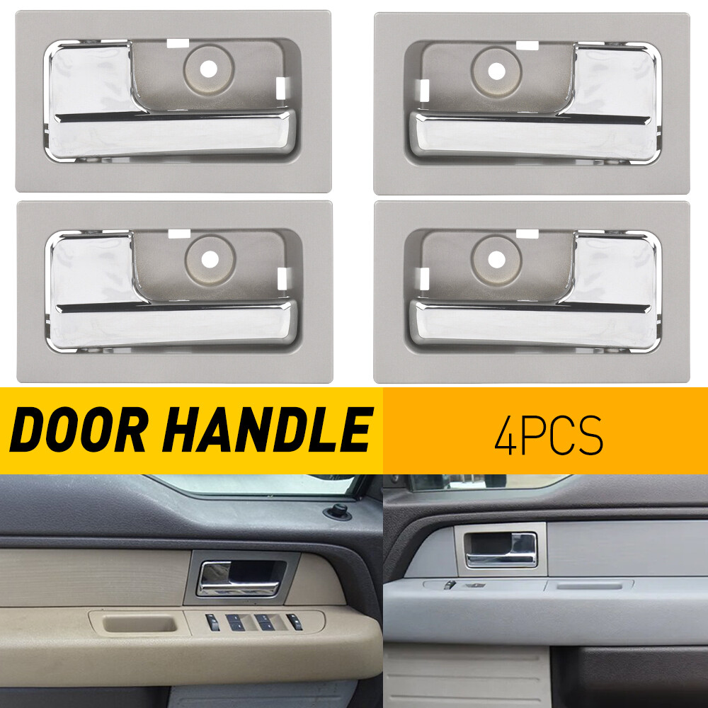 Manija de puerta interior delantera y trasera izquierda y derecha para Ford F150 2009-2014 plateada M