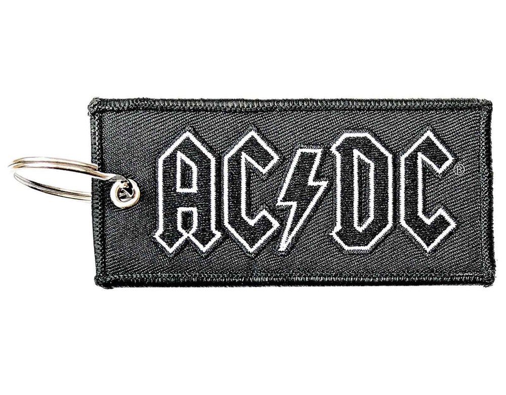 AC/DC Keyring Keychain Classic Band Logo Patch new Official Black Size One Size