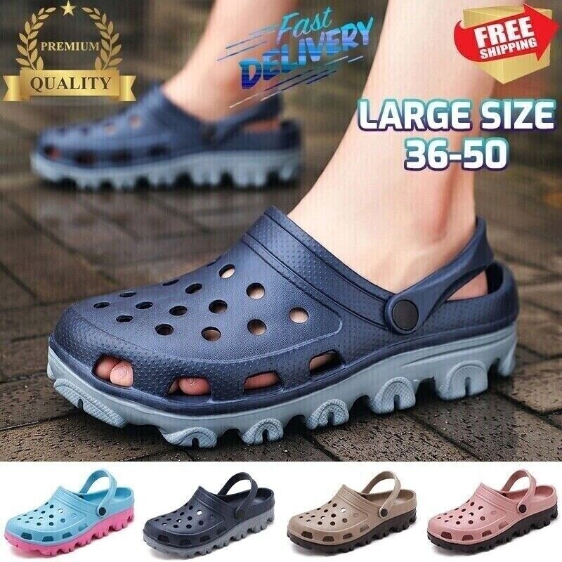 Men Slip On Garden Mules Clogs Sports Sandals Beach Water Slippers Shoes Size US