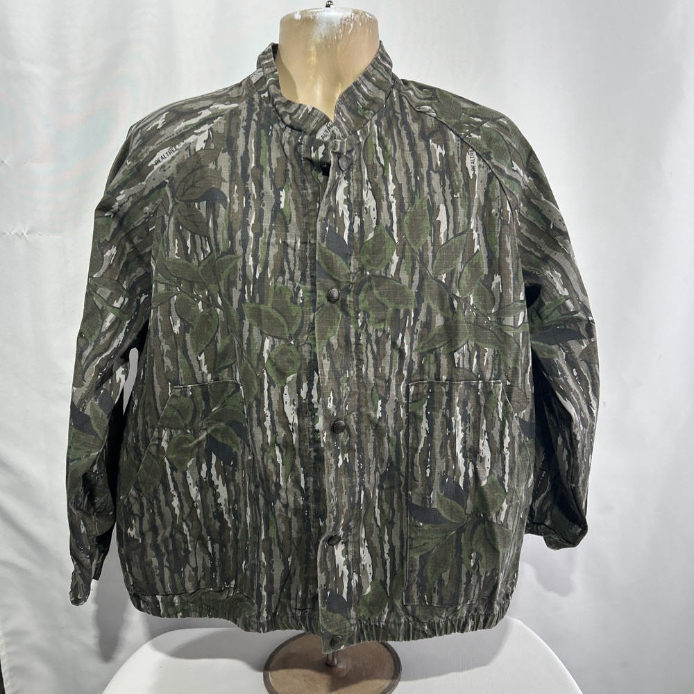 Liberty Lightweight Realtree Camo Jacket Mens Large Snap Button Up Pockets