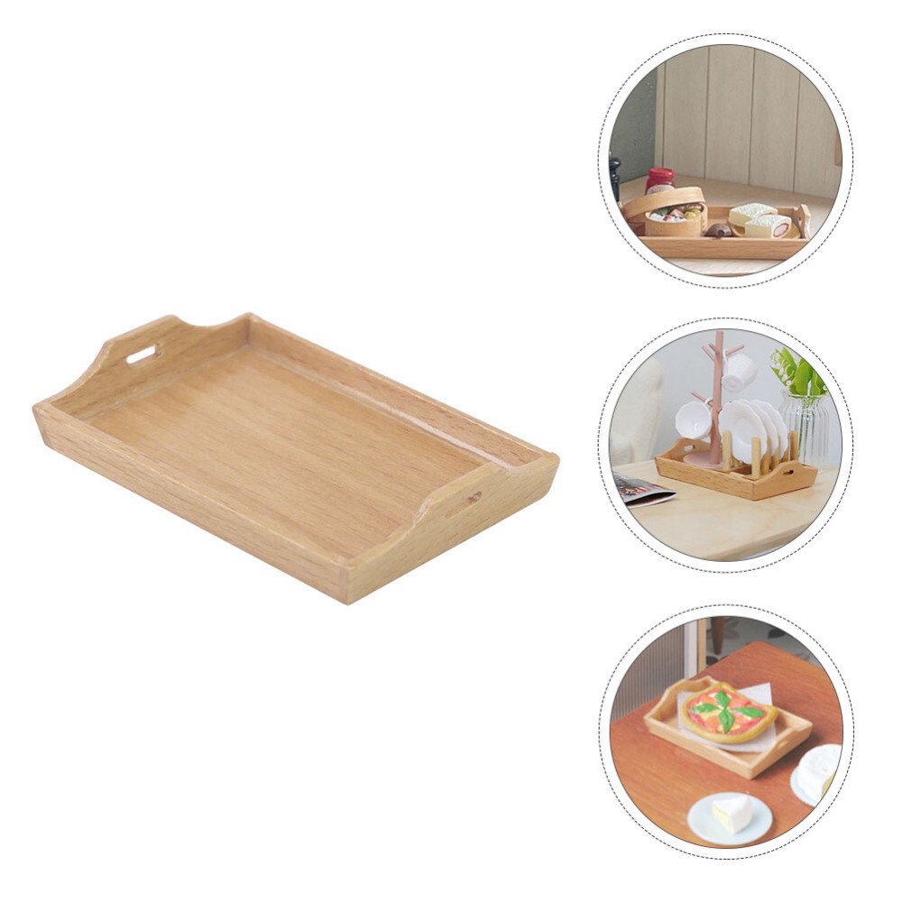 Miniature Dollhouse Food Serving Trays Set for Kids Play