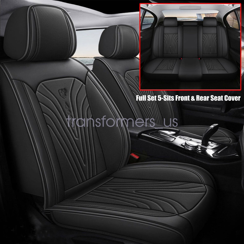 Fits Honda CRV Car 5 Seat Covers Full Set Front & Rear Perforated Protector Pad