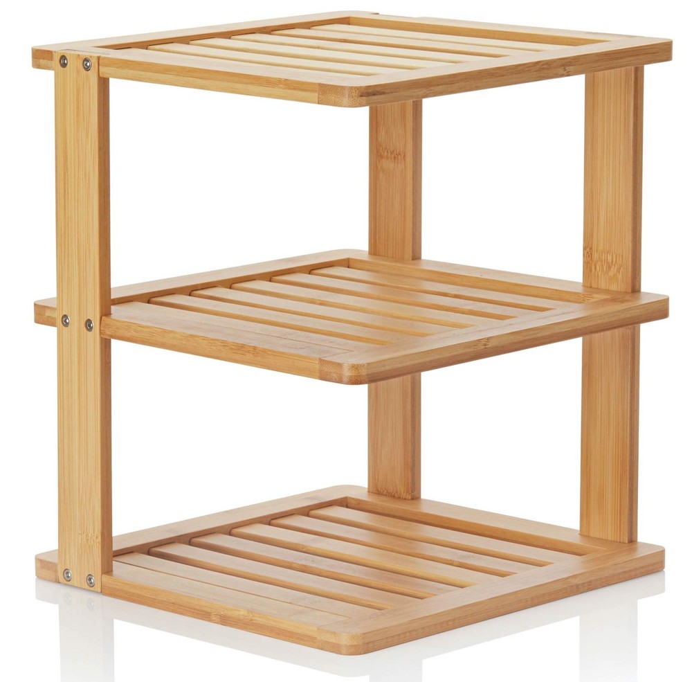 Corner Shelf - 3 Tier 10 x 10 inch and 11.5 inches high. Kitchen Cabinet Orga...