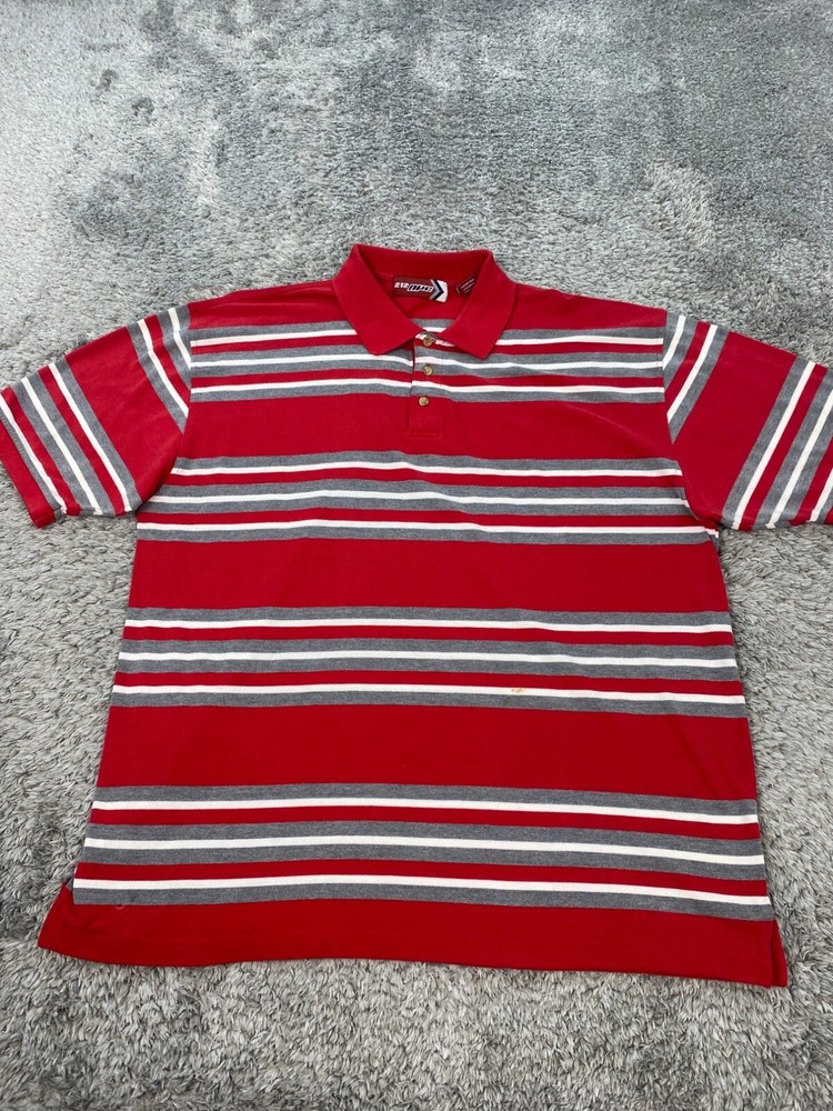 Vtg 212 NYC Shirt Mens 3XL Red Striped Dirty South 90s Hip Hop Streetwear Polo