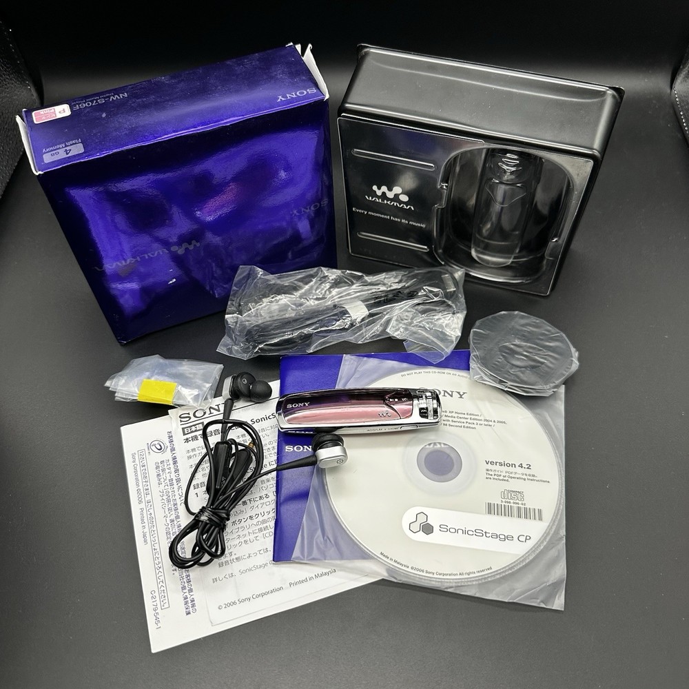 New Battery NW-S706F Sony Walkman Portable Audio Player 2GB Pink Fully Tested