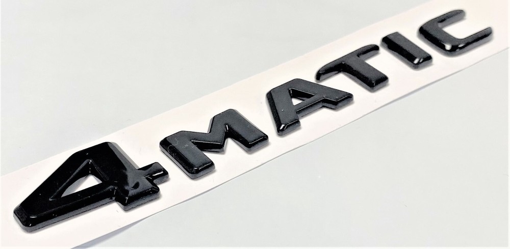 BLACK 4MATIC REAR TRUNK EMBLEM FOR MERCEDES 4MATIC BADGE NAMEPLATE C250 C300