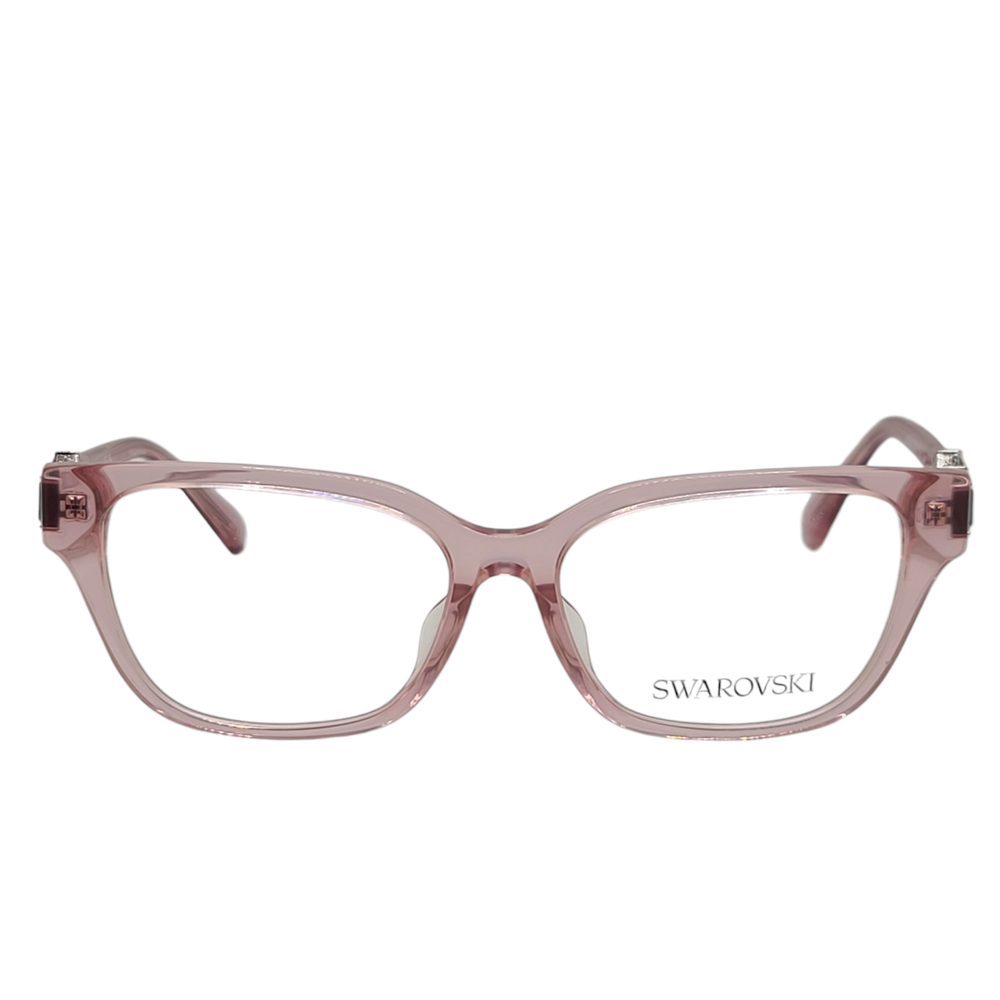 Swarovski SK2049D 3001 Transparent Pink Frame Demo Lens 54mm Women's Eyeglasses