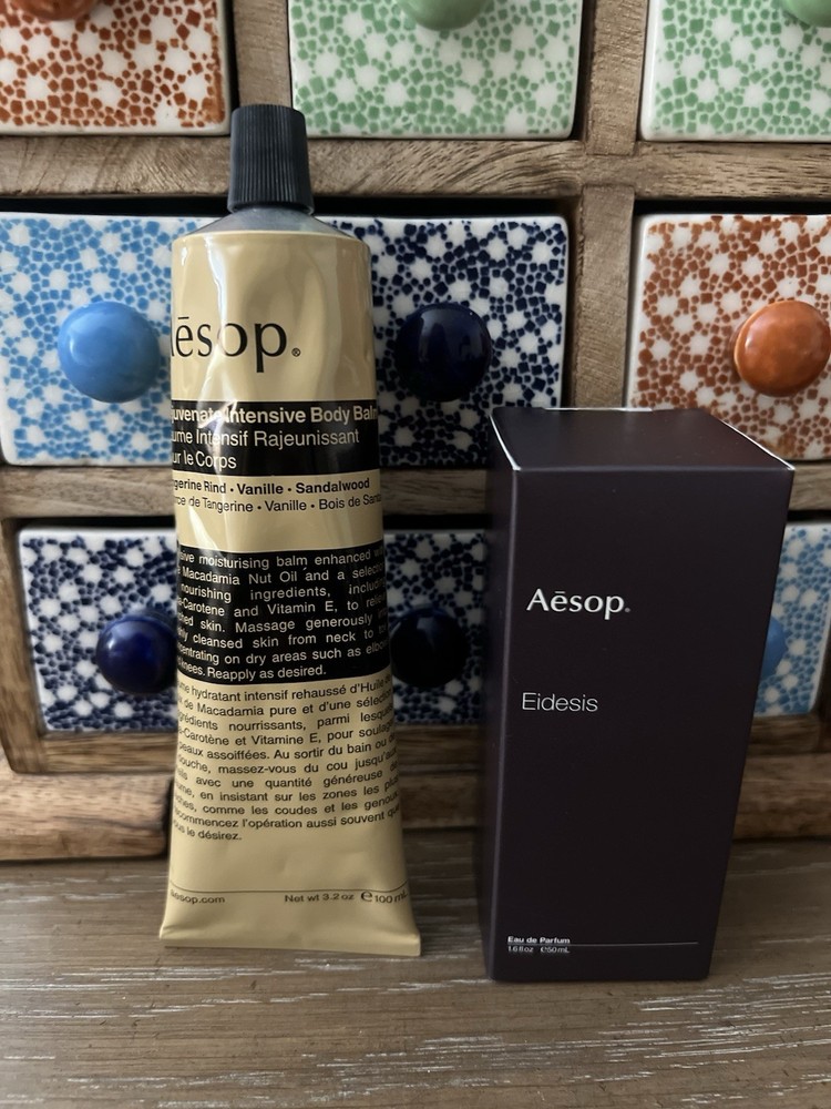 Aesop Eidesis Eau de Parfum, 1.6 oz and Rejuvenate Body Balm Duet.