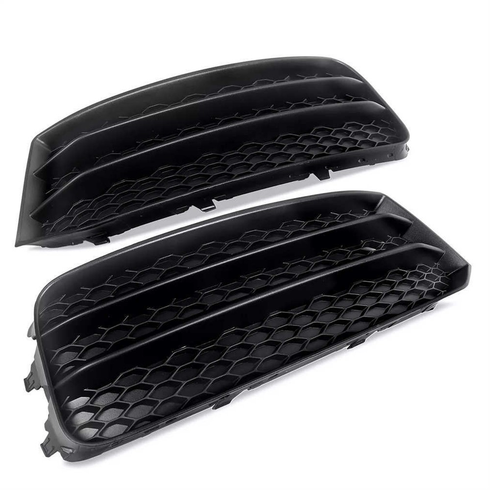 Front Bumper Fog Light Lamp Grille Cover For Audi A1 2016-2019 Black Pair