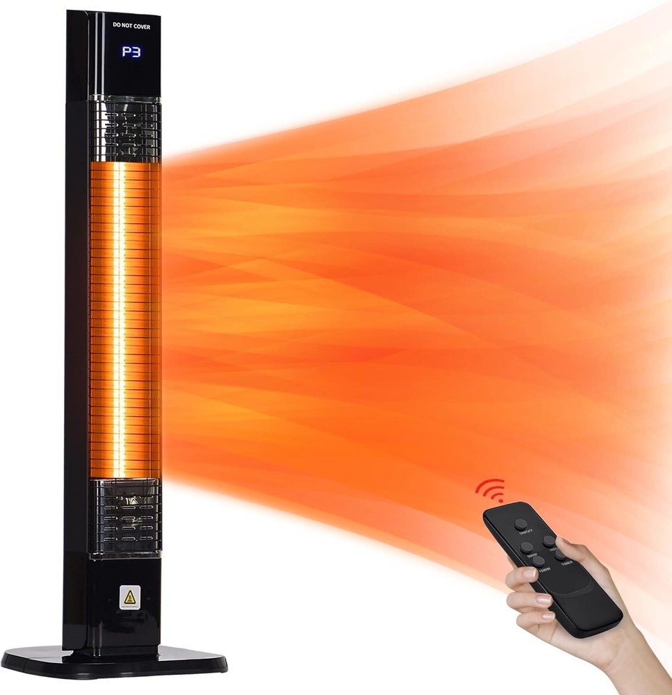 AKIRES Indoor Outdoor Patio Heater,1500W Electric Infrared Heater,Portable Space