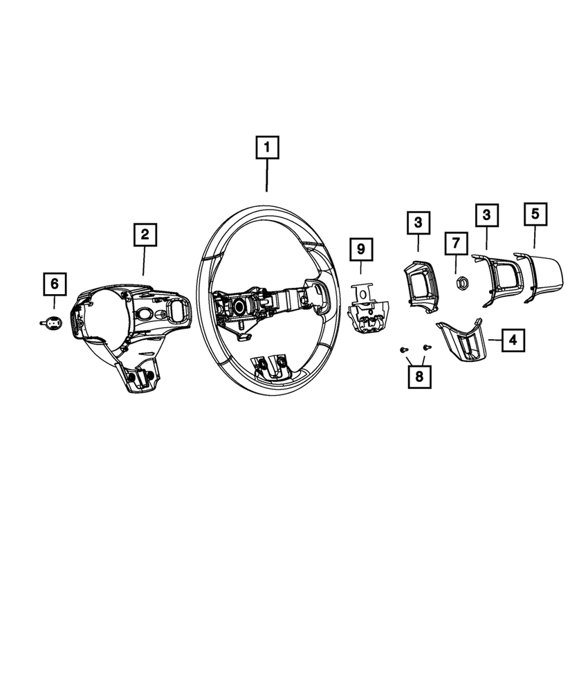 Genuine Mopar Steering Wheel Bezel Right 5ls97jxpaa