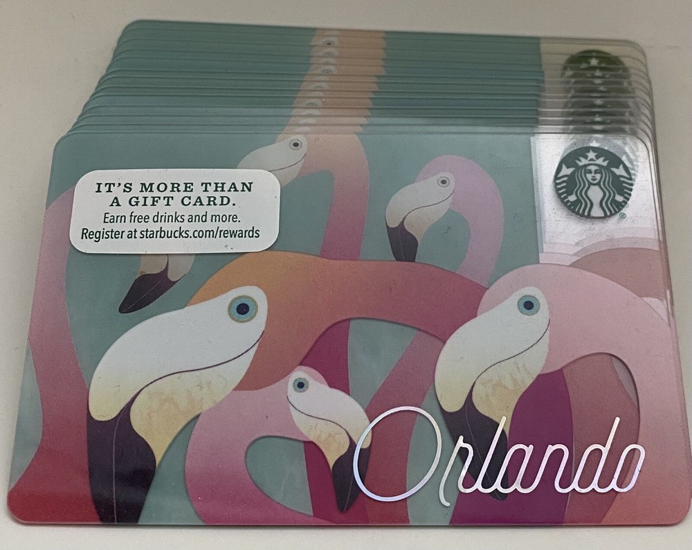 Starbucks Gift Card - Flamingos - Orlando, Florida - 2015 - 6125 - No Value-image