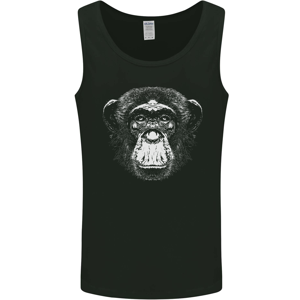 Monkey Face Chimpanzee Mens Vest Tank Top