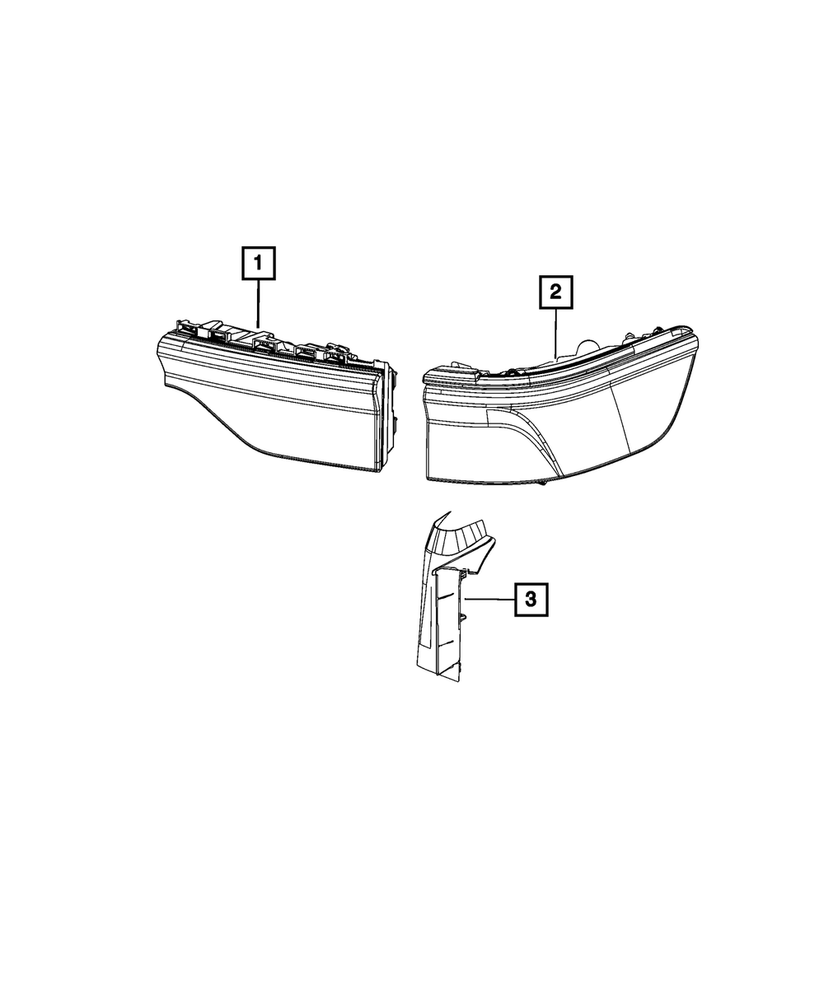 Genuine Mopar Tail Lamp Left 68619107AC