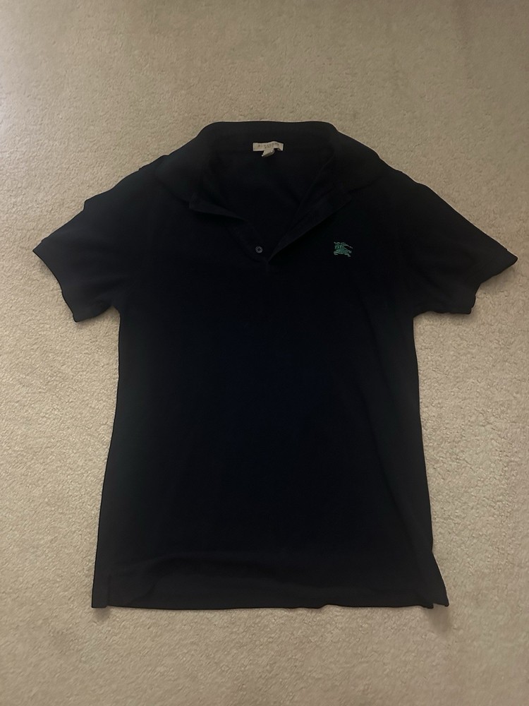 Burberry Brit Black Mens Polo Shirt Size Large Classic Fit