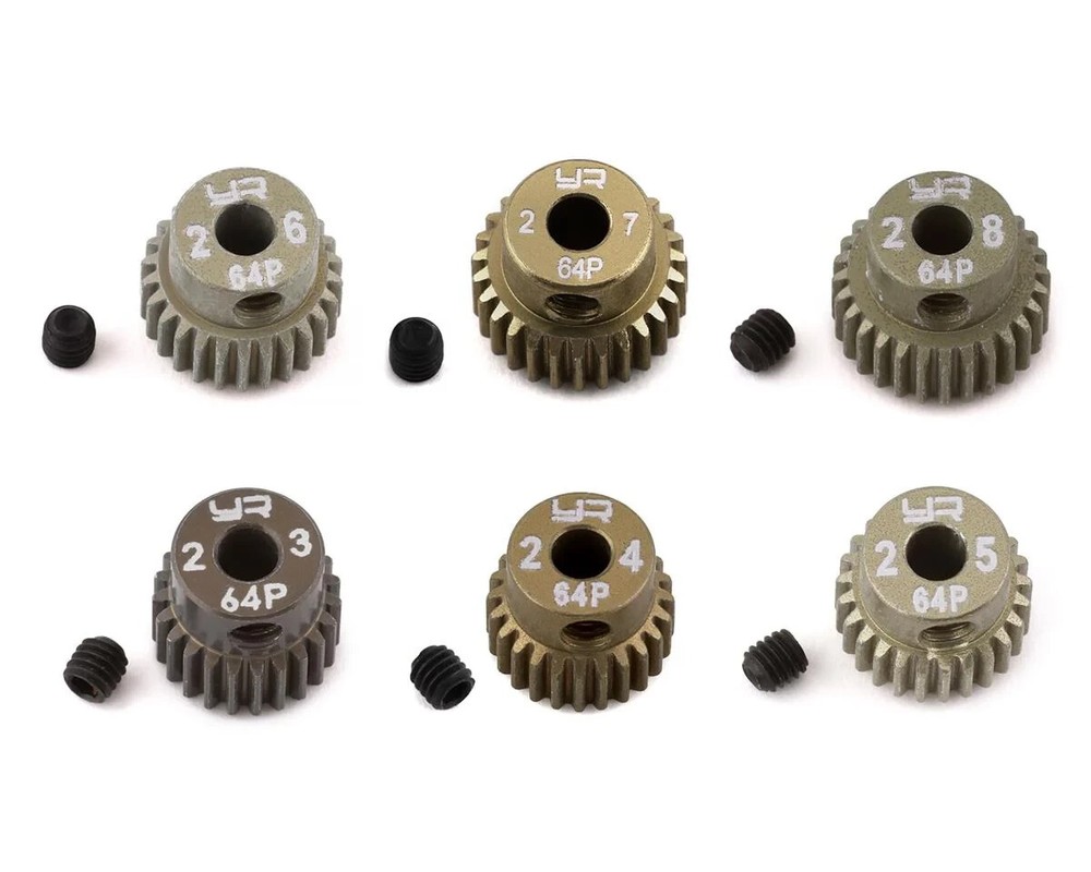 Yeah Racing Hard Coated 64P Alm Pinion Gear Set YEAMG64023028