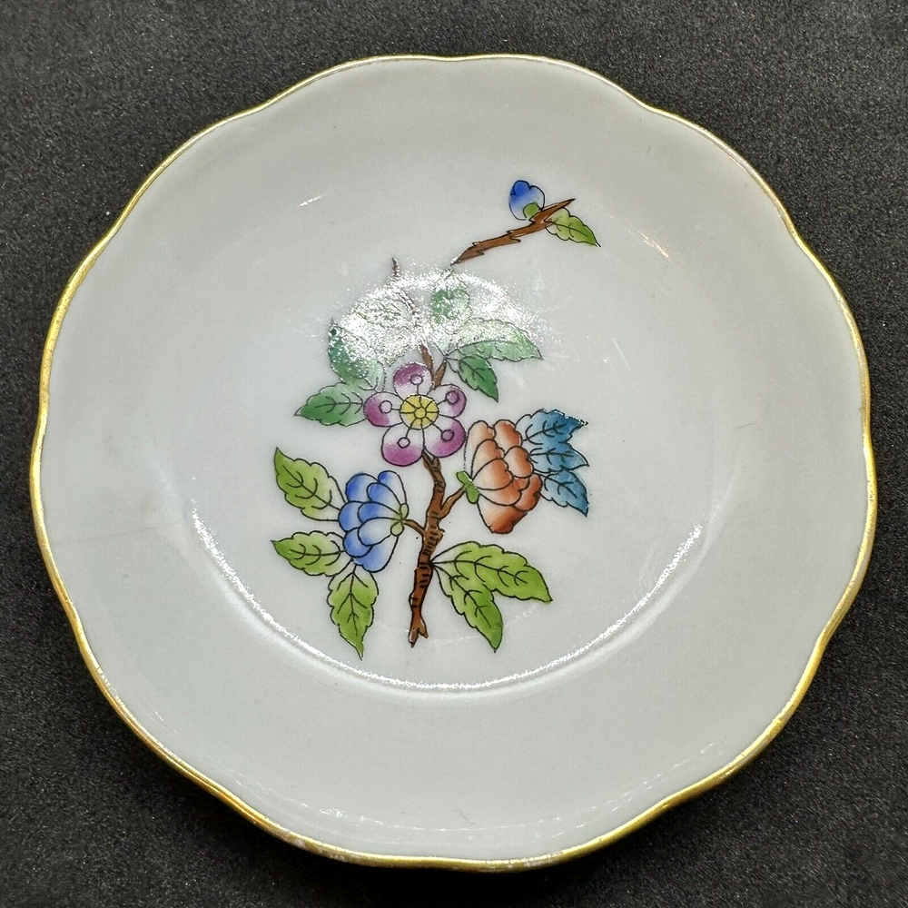 Herend Porcelain Queen Victoria Butter Pat Mini Trinket Dish