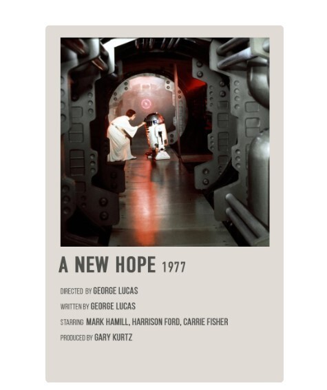 Star Wars A New Hope Retro Polaroid Movie Poster for Fans