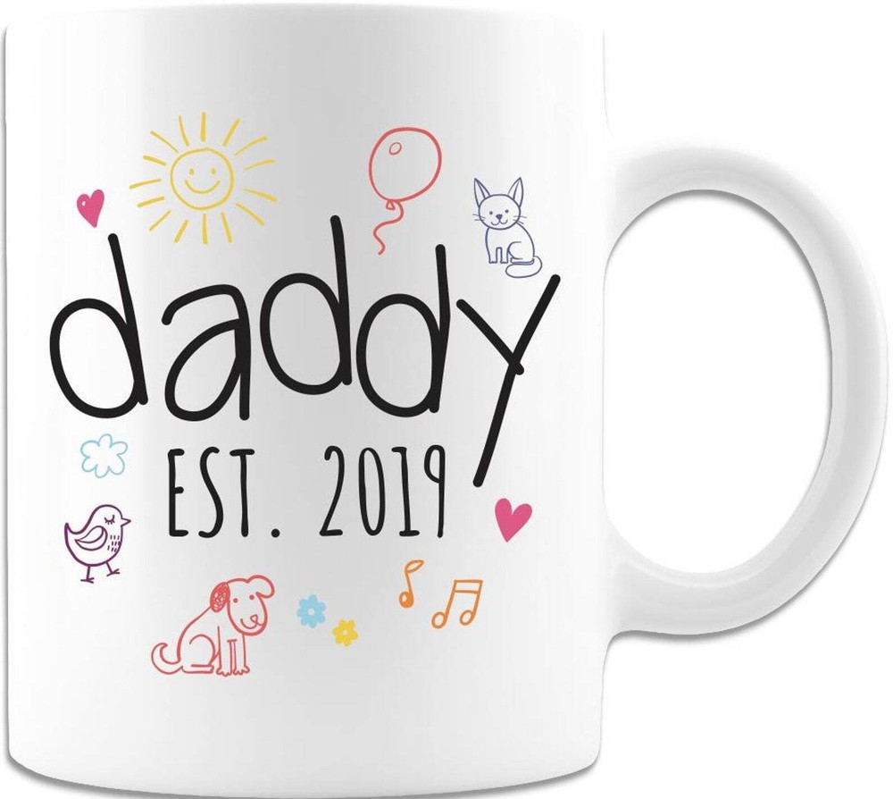 Dad Est Coffee Mug New Dad Coffee Mug First Time Dad Gift Dad Birthday Gift Mugs