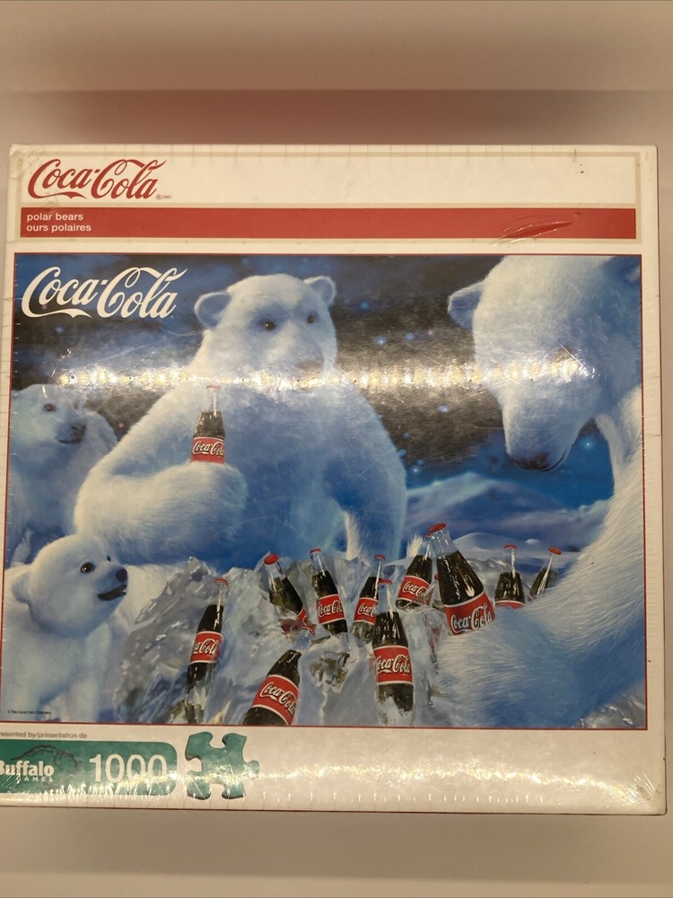 Buffalo Coca-Cola Polar Bears 1000 Piece Jigsaw Puzzle - New Sealed