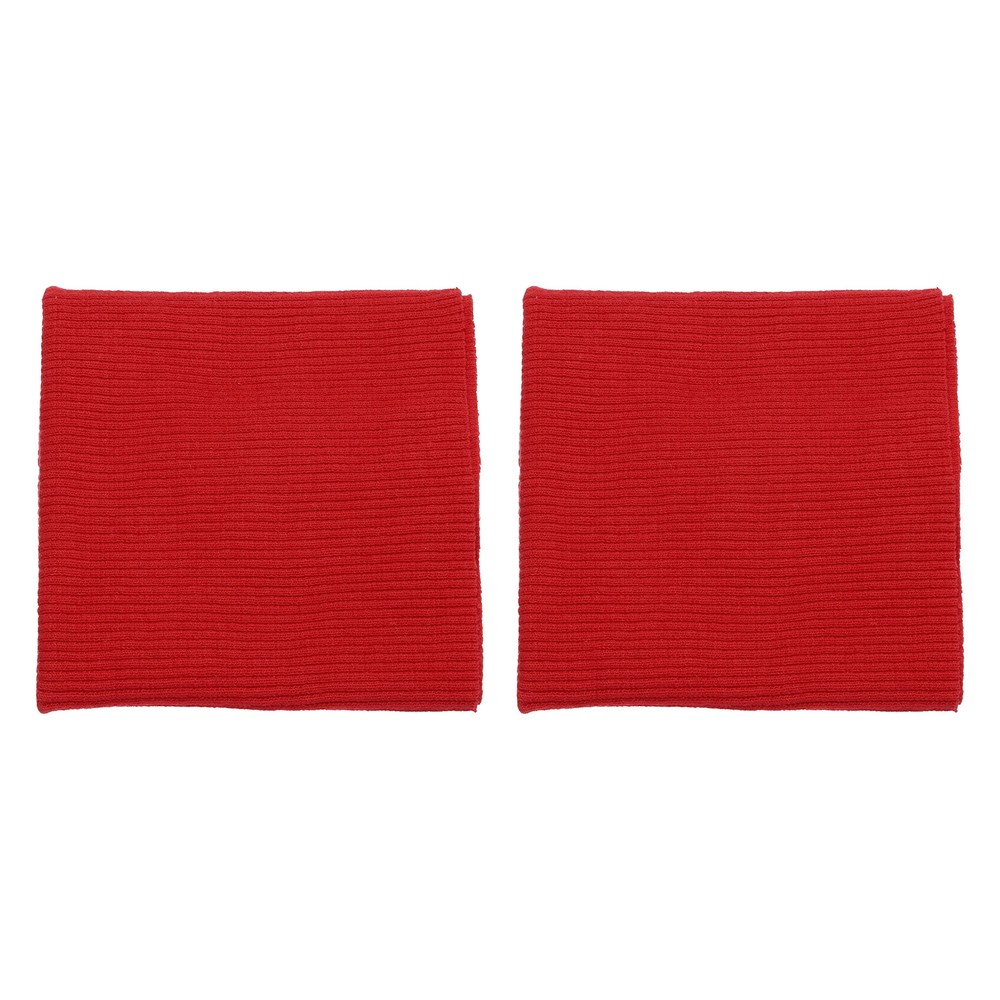 7.5x9cm Elastic Cuffs Ribbed Trims Cotton Fabric Knit Stretch Band Red/ 2pcs