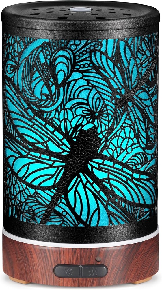 Essential Oil Diffuser Metal Cool Mist | Aromatherapy Humidifier 7 Color Lights