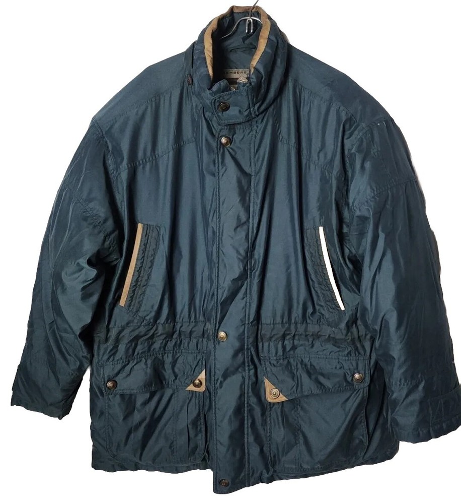 Men's XL Goose Down Puffer Jacket in Green for Winter Warmth-image