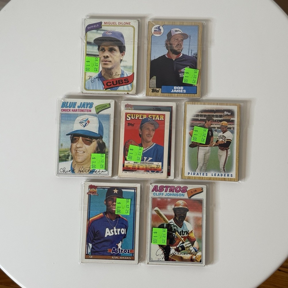 Lot of 84 Vintage Sports Cards Baseball Football Mixed - Found In Thrift Store
