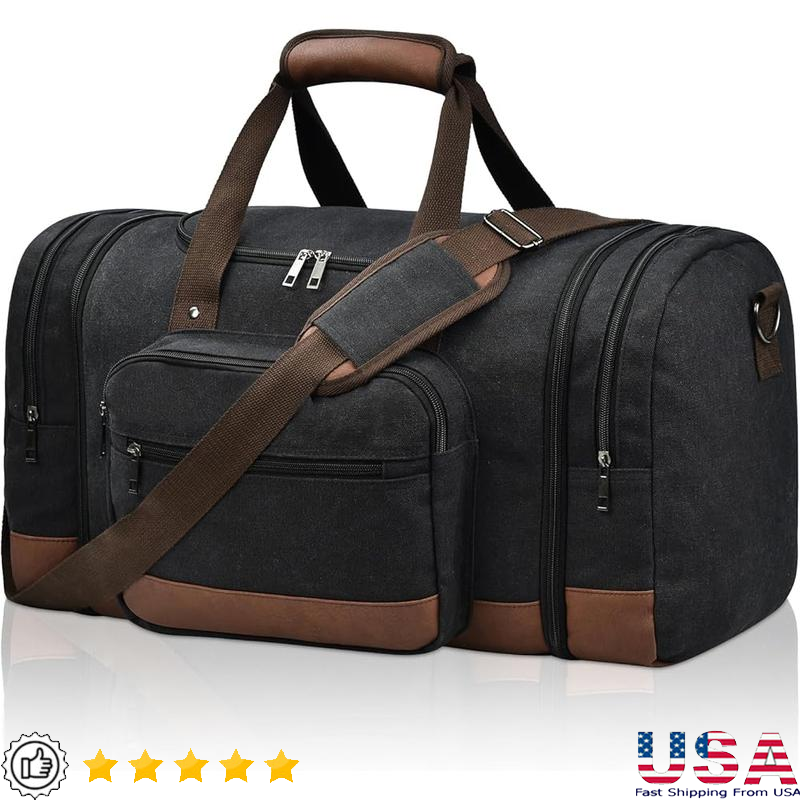 Durable Multi-Pocket Travel Duffle Bag for Gym Weekend Trips & Carry-On