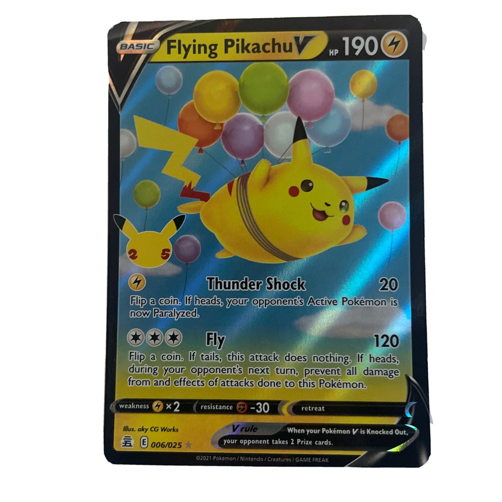 Flying Pikachu 006/025 - Celebrations - Holo Pokemon Card Near Mint (NM)