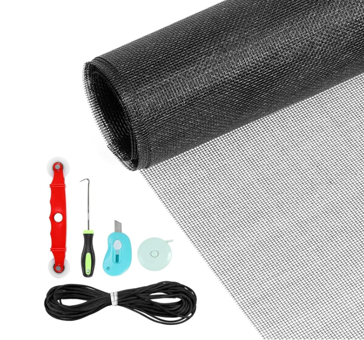 Window Screens Replacement Repair Kit, 48IN X 177IN Screen Door Mesh Replacement